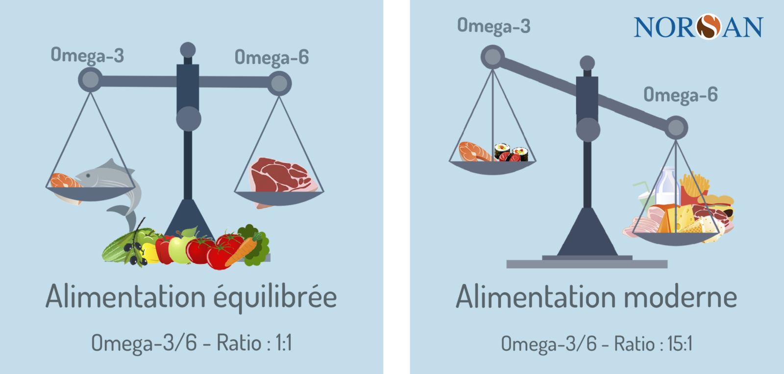 Rapport omega 6/3 Bienfaits des oméga-3