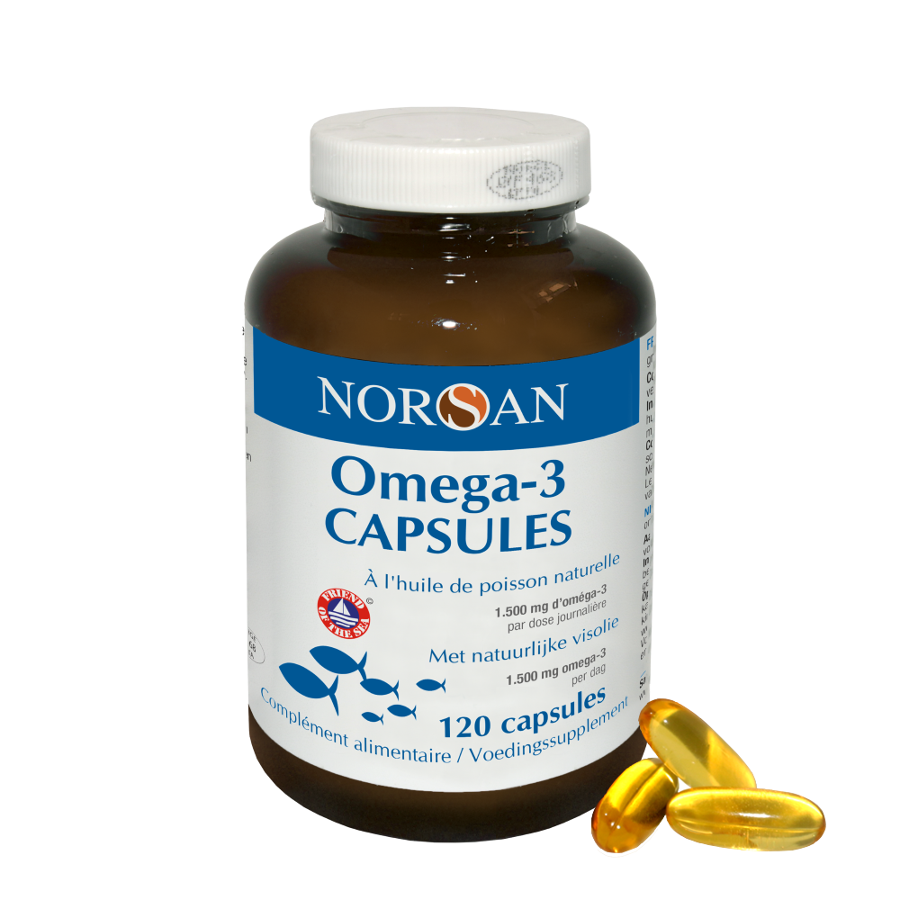 Omega 3 Capsules - Hautement dosées 100 % naturelles - NORSAN