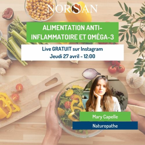 Live Instagram : "Alimentation anti(inflammatoire et oméga-3"